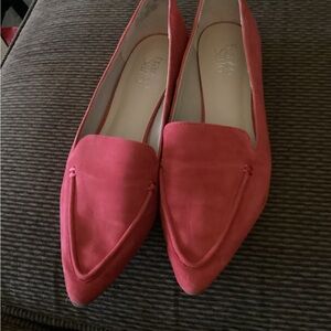 Women's Orange Suede Loafers